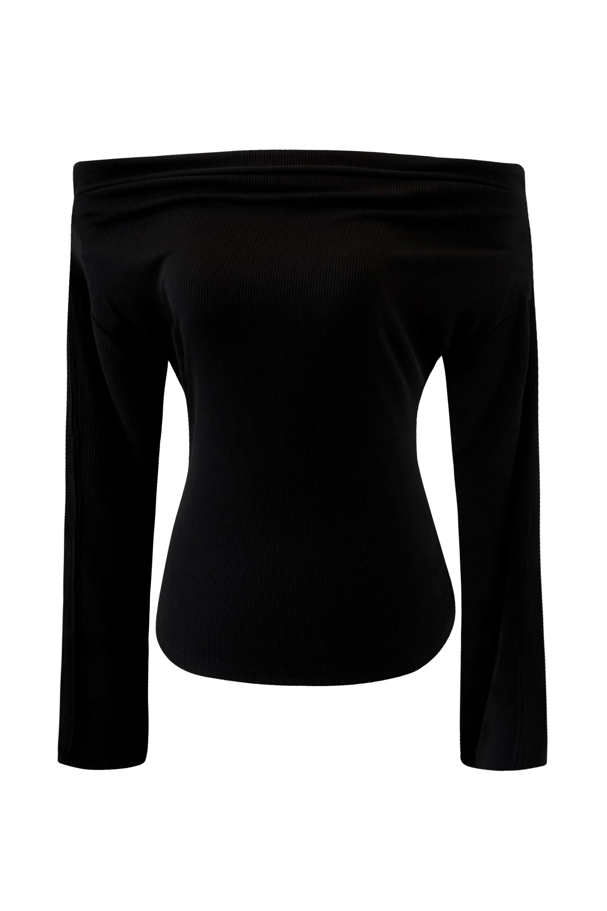 Bette Black Long Sleeve Top