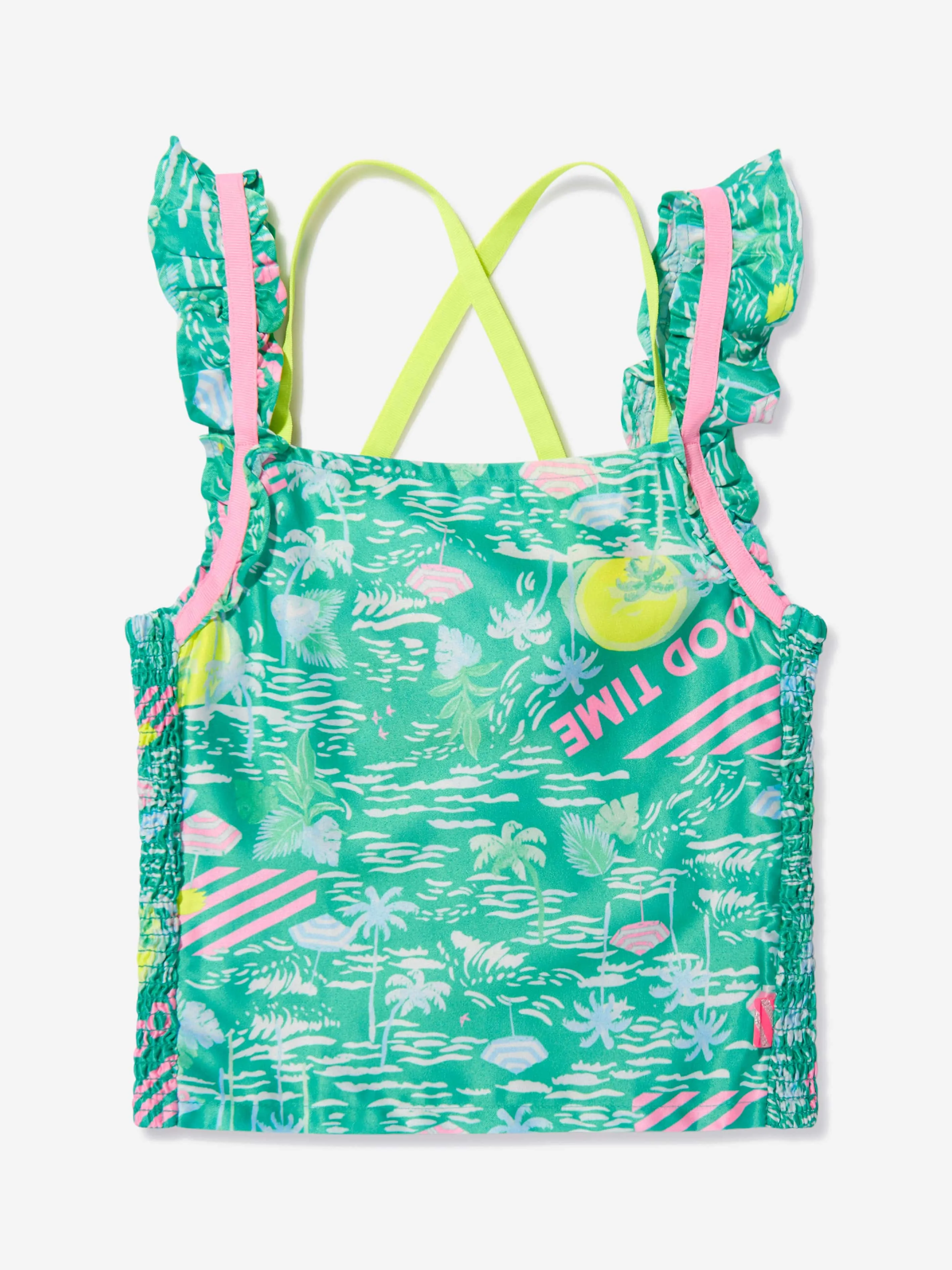 Billieblush Girls Good Times Sleeveless Blouse in Green