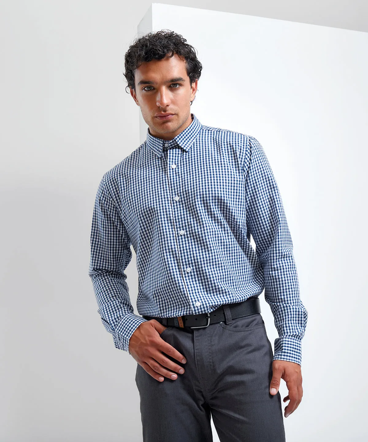 Black/Red - Maxton check long sleeve shirt