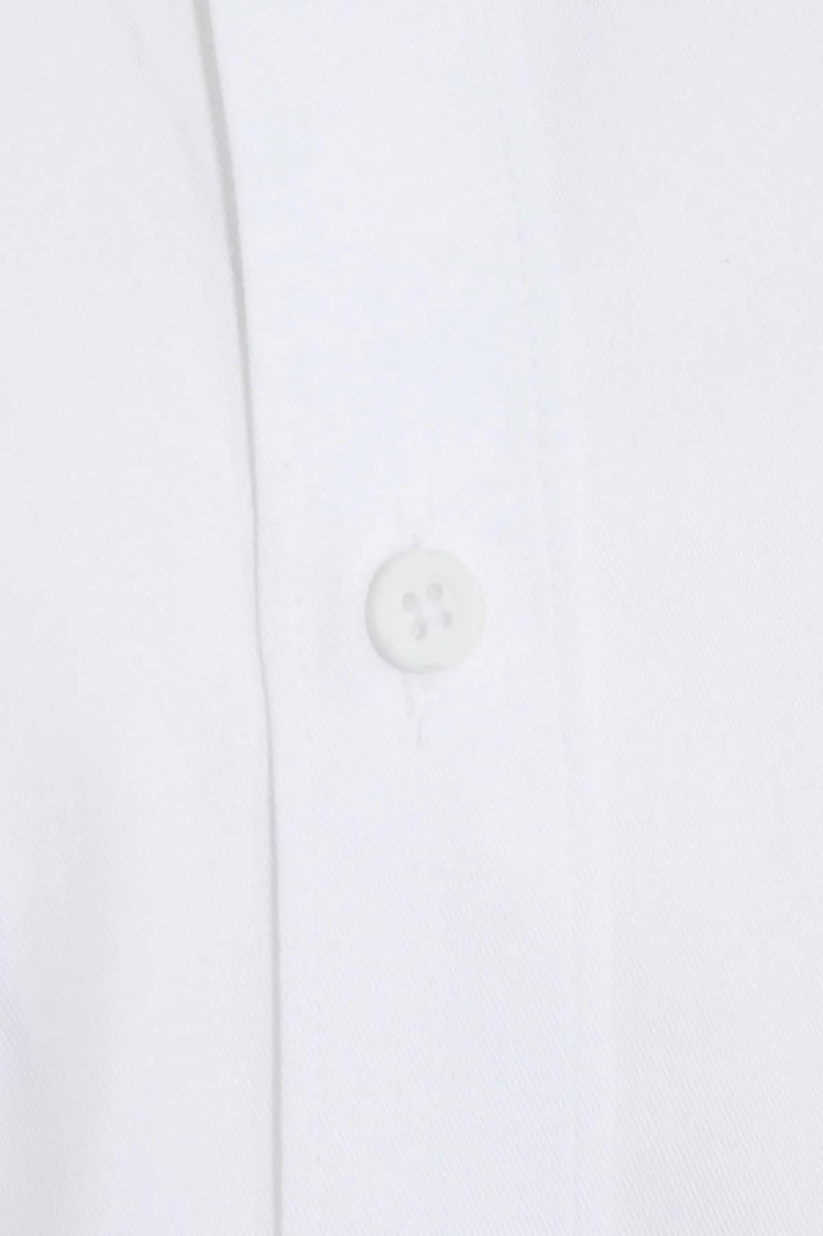 Comfort Fit Double Chest Pocket Cotton White Casual Shirt