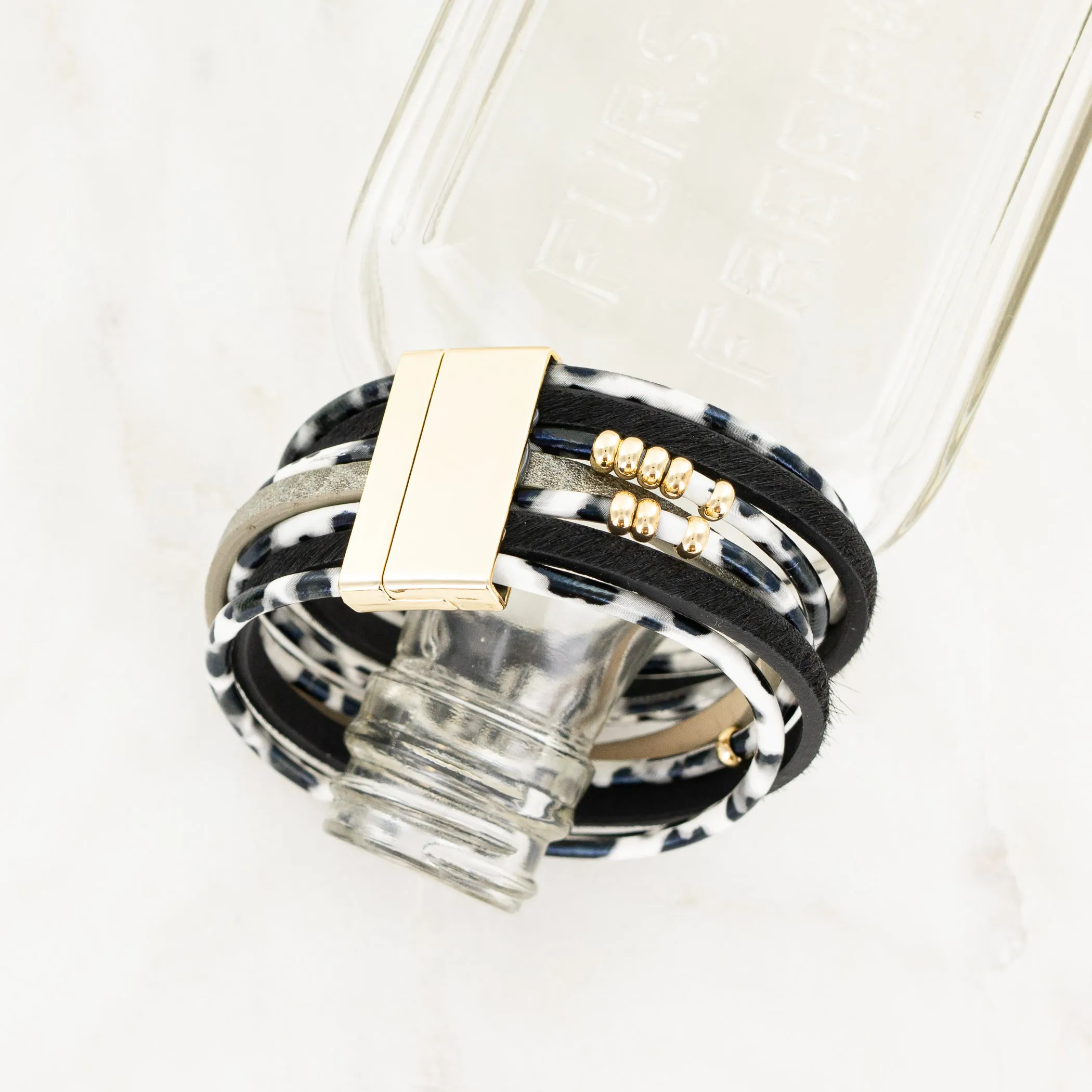 Faith Hope Love Bracelet - Black