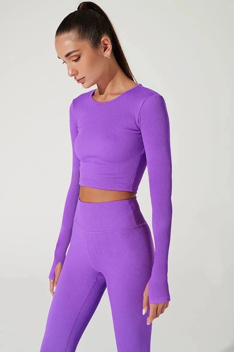 Fendy Long Sleeve Top - Deep Lilac