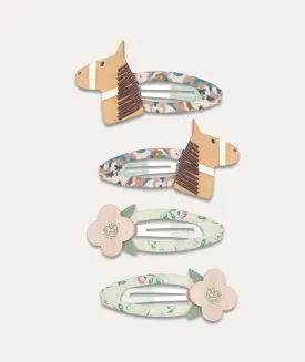 Horse & Flower Clip Set  - Homestead