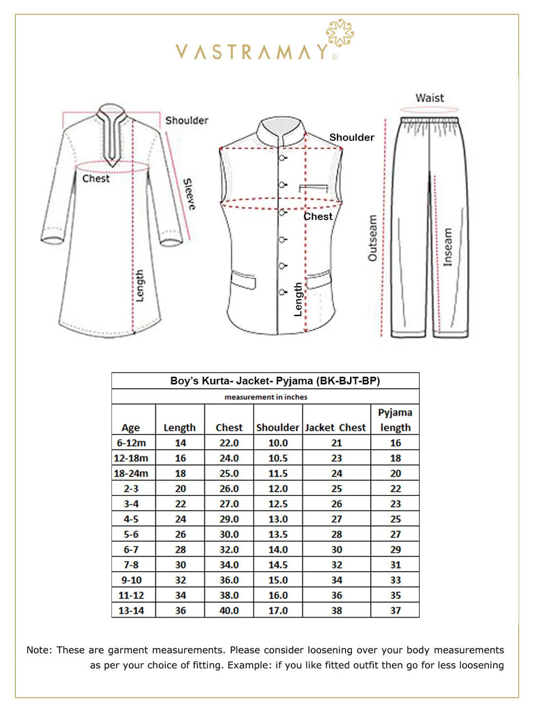 Jashvi Boys' Gray And White Jacket, Kurta and Pyjama Set