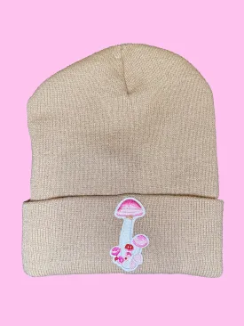 Khaki Mushroom Beanie