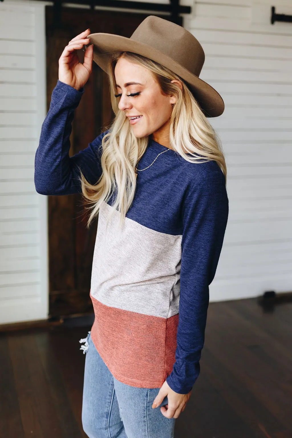 Knot Day Dreaming Color Block Tunic