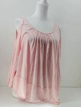 Light Pink Flowing Women's Blouse Medium