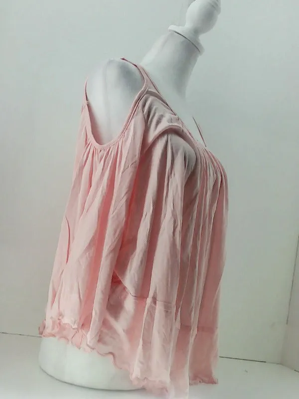 Light Pink Flowing Women's Blouse Medium