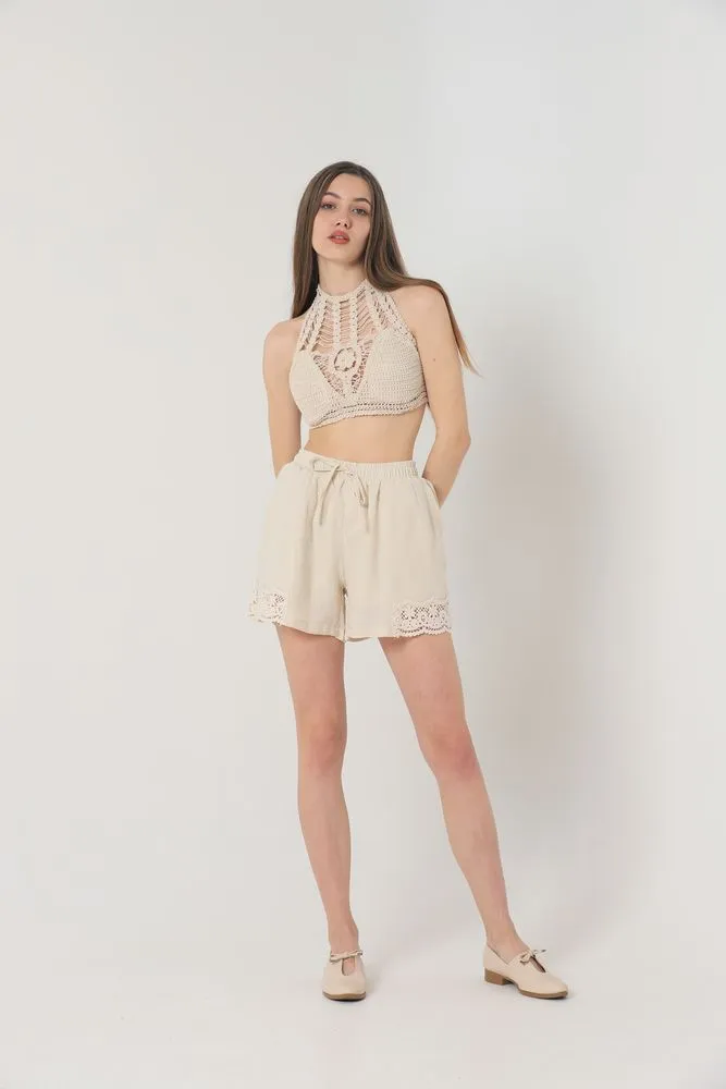 Linen Lace Shorts