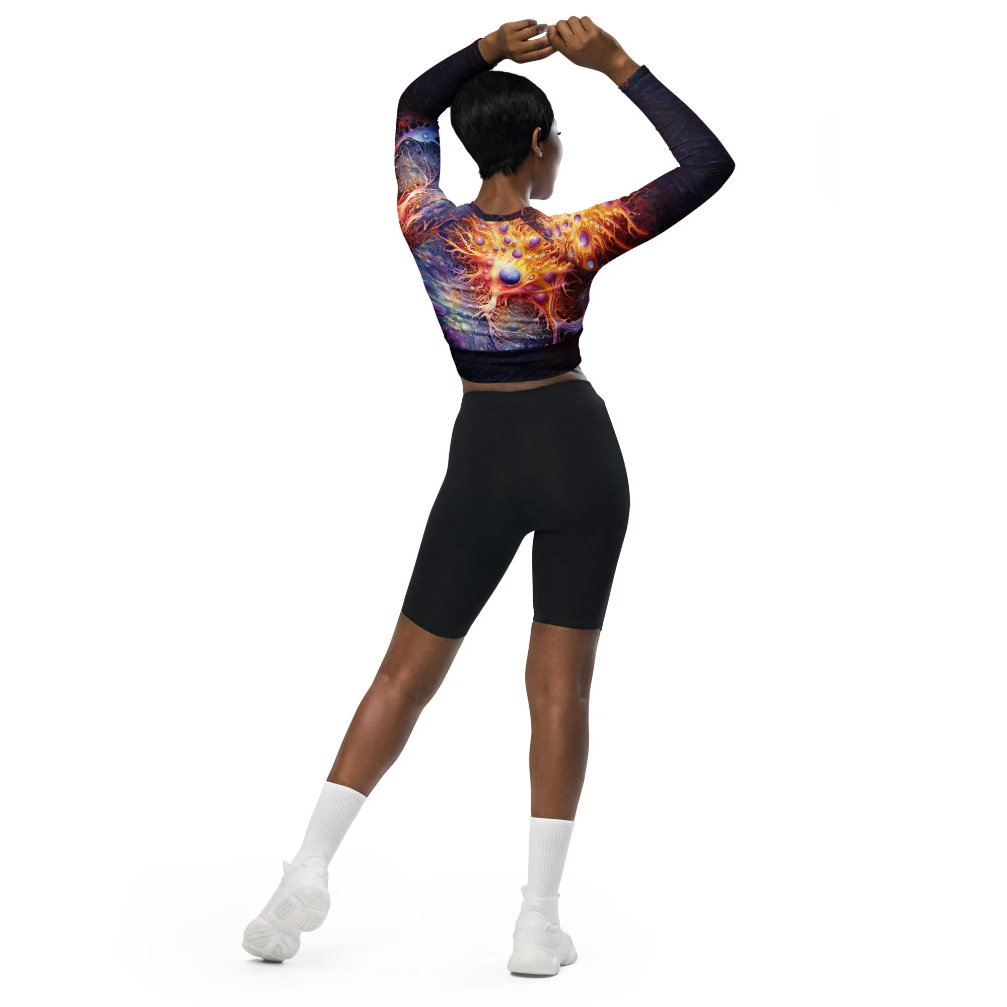 Long-Sleeve Crop Top Cellular Environment