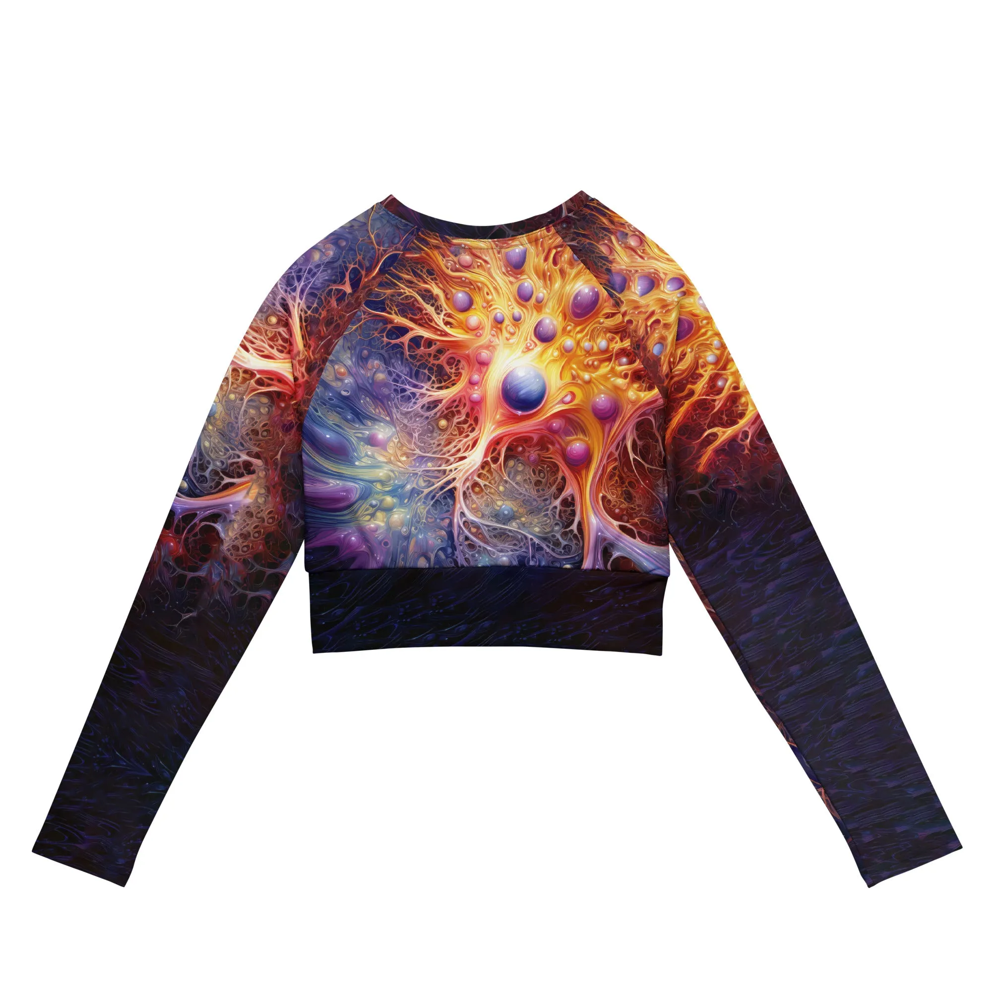 Long-Sleeve Crop Top Cellular Environment