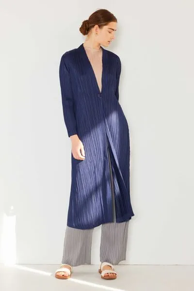 Marina West Swim Pleated Long Sleeve Cardigan