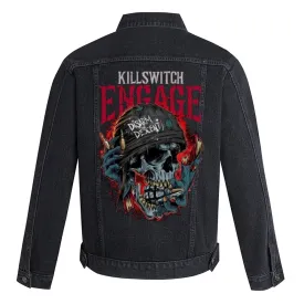 Mens Killswitch Engage Graphic Button Up Denim Jacket