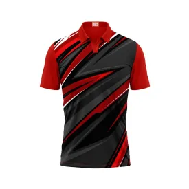 Next Print Customized Polo Neck Red Jersey NPTS106