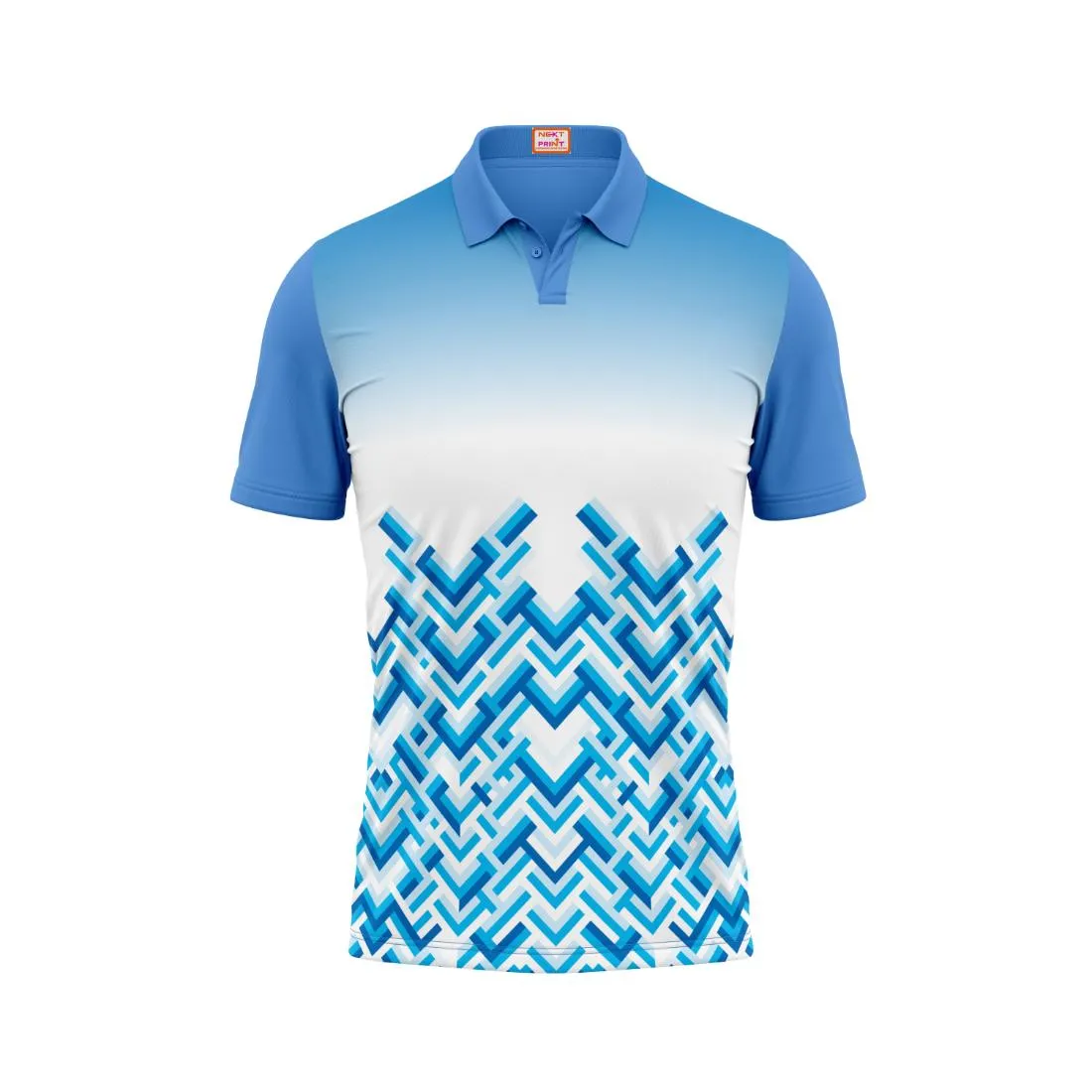 Next Print Customized Polo Neck Skyblue Jersey Design 46