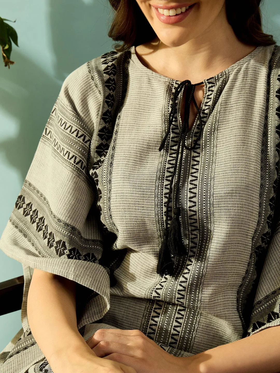 Nomadic Monochrome Daywear Kaftan