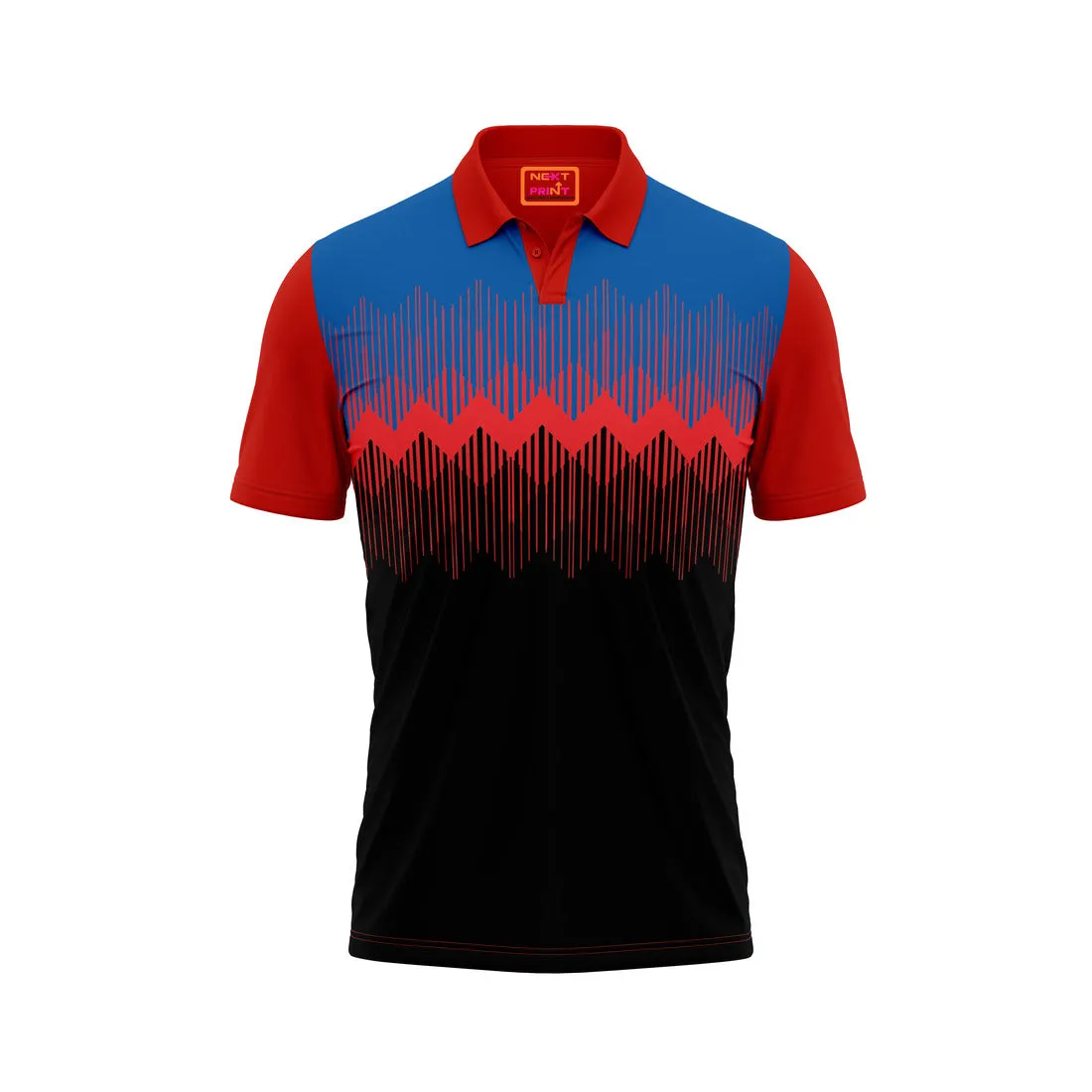 Red Polo Neck Half Sleeve T Shirt Nextprint NP50000782