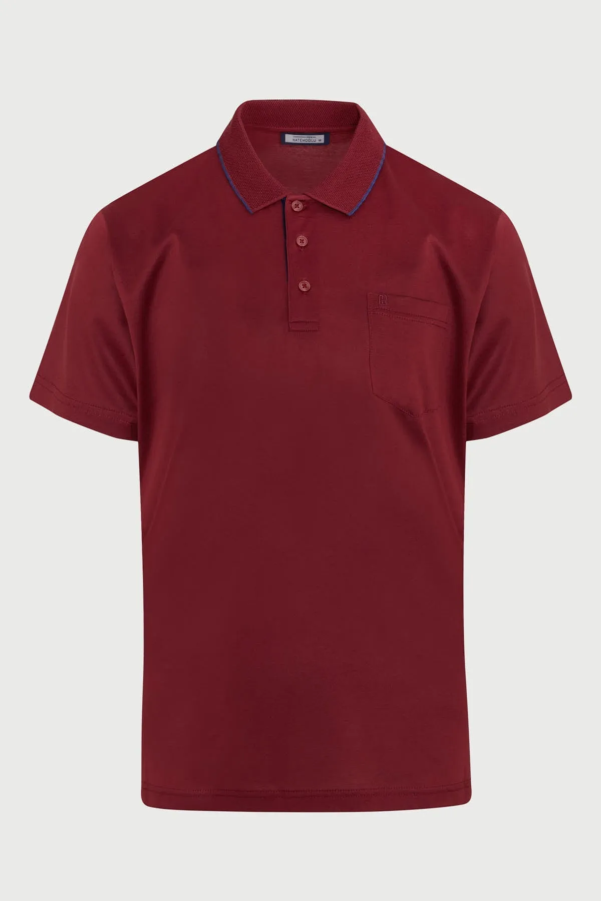 Regular Fit Burgundy 100% Cotton Polo T-Shirt