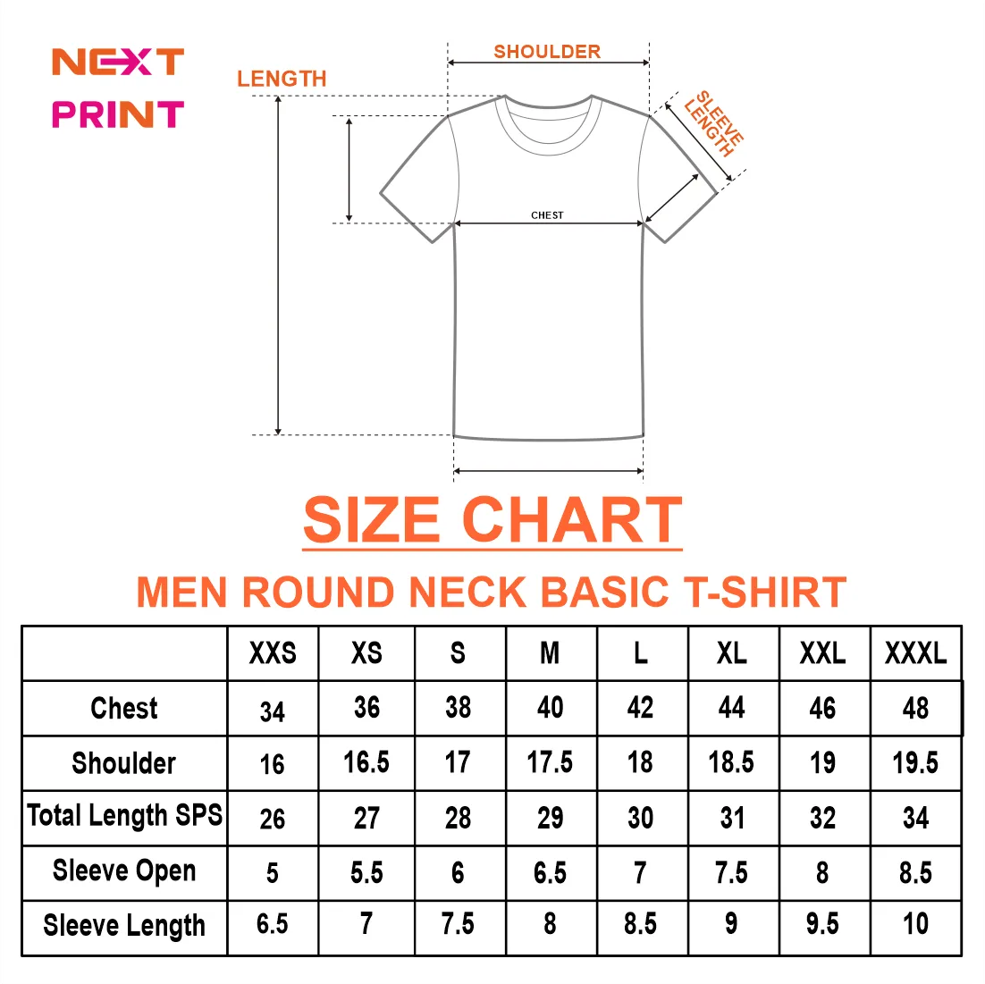 Round Neck T-Shirt With Your Shop Name