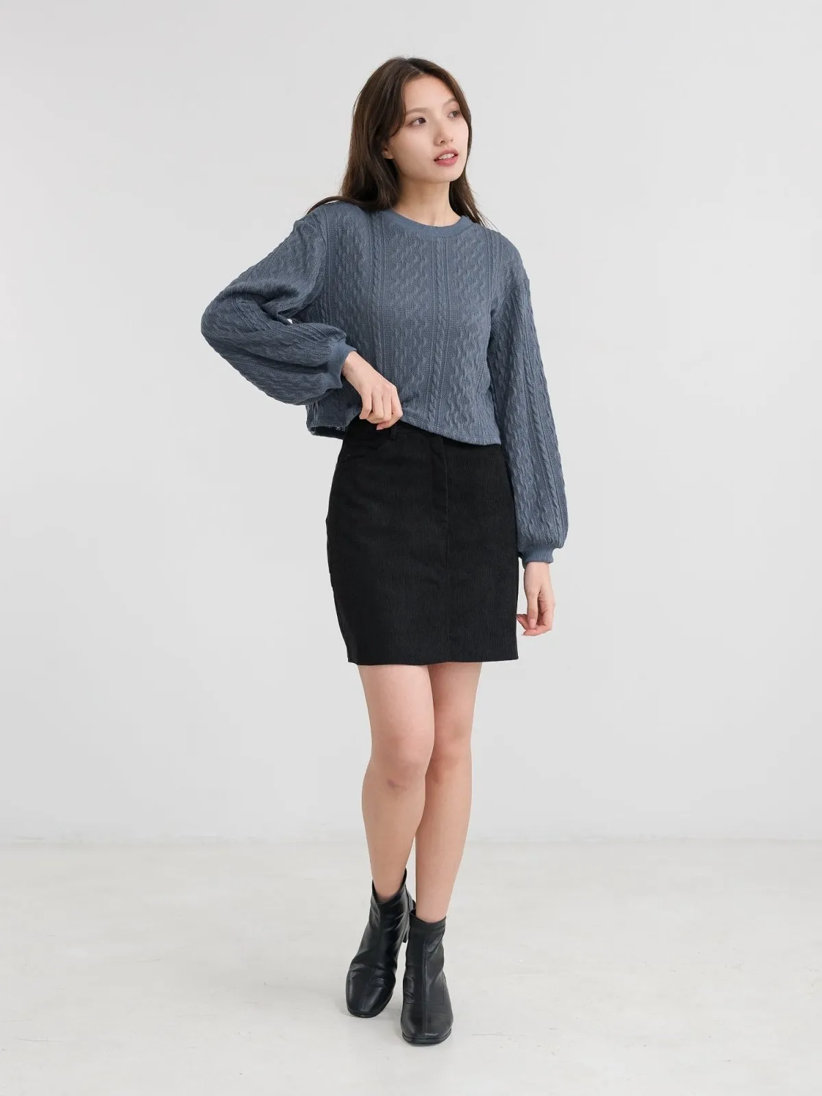 Royal Cable Knit Top