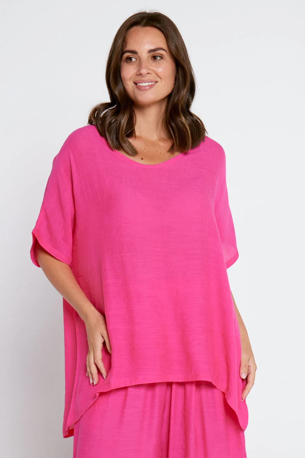 Serena Top - Hot Pink