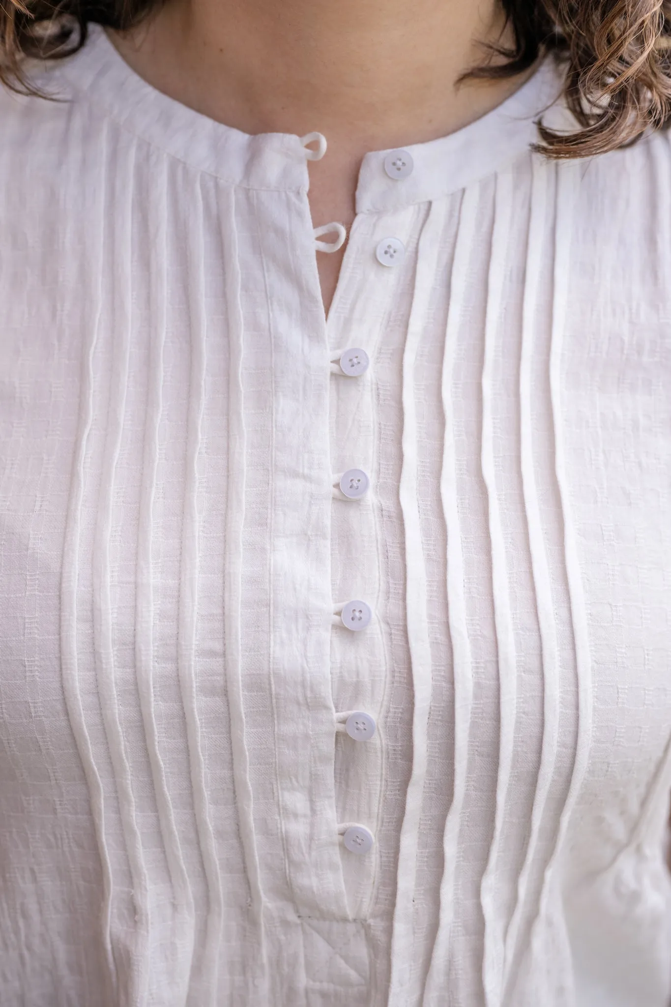 Sleeveless Pleated Blouse