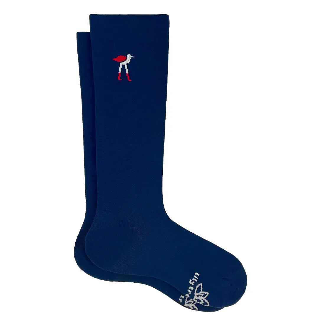 Solid Navy Compression Socks