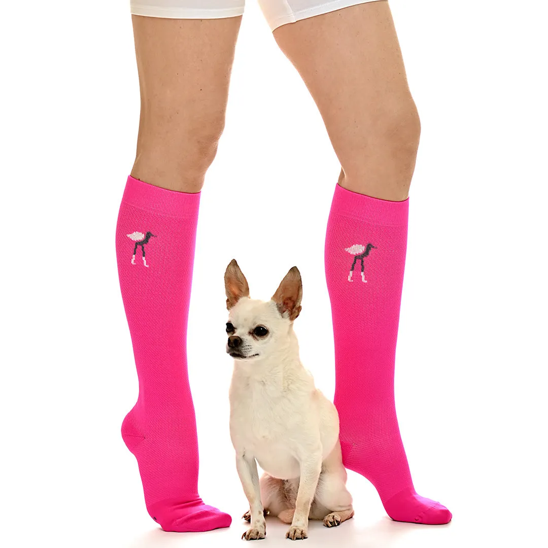 Solid Pink Compression Socks