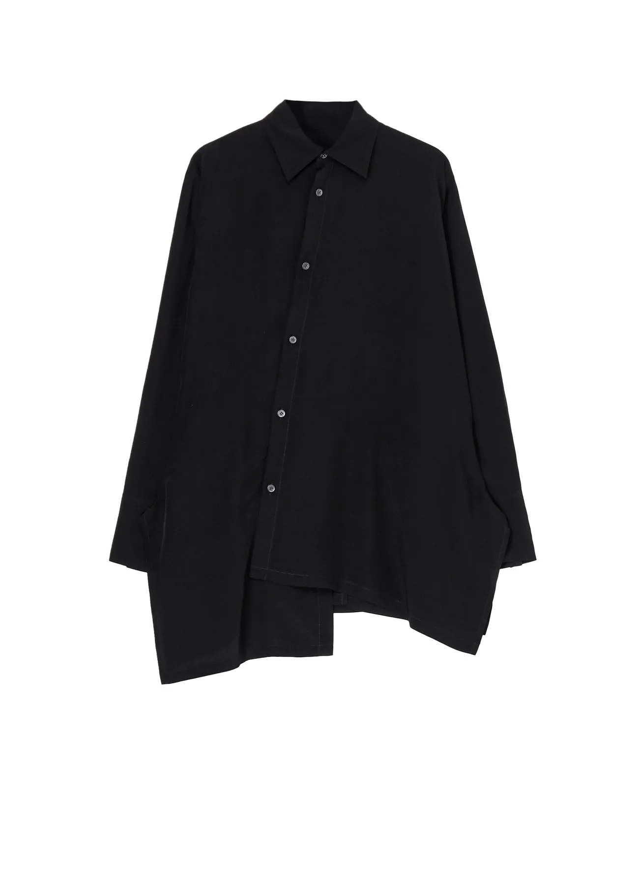 SPUN RY CLOTH R-ASYMMETRIC FLARE BLOUSE