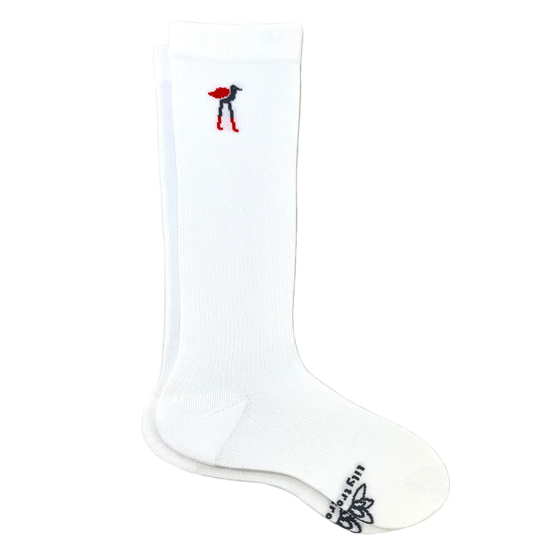 Ultra-Light Solid White Compression Socks