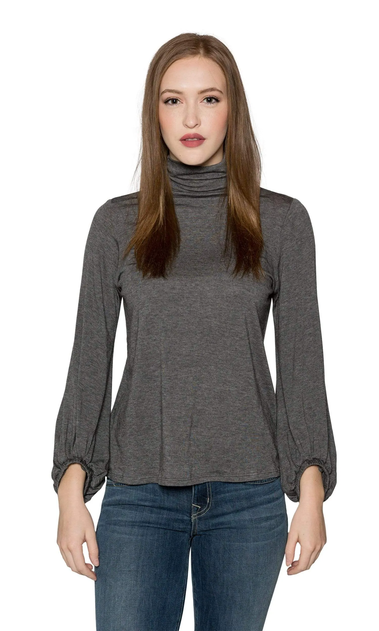 Velvet by Graham & Spencer Jojo Lux Gauze Mock Neck Top